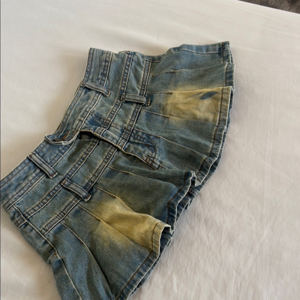 SHEIN Blue Denim Mini Skirt